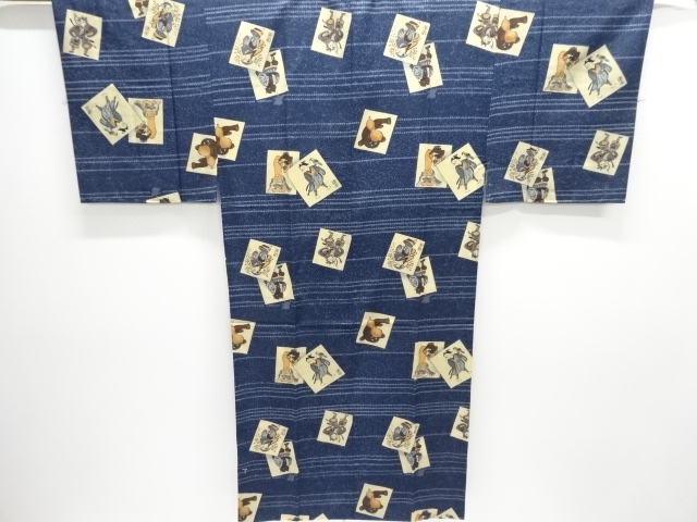 未使用品　大津絵模様男物長襦袢